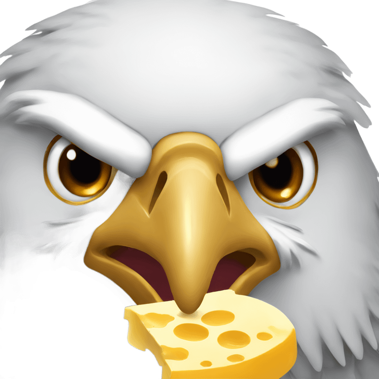 Eagle eating cheese emoji