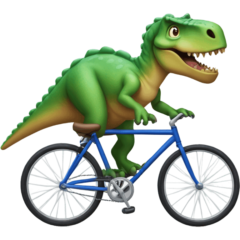 dinosaur riding a bike emoji