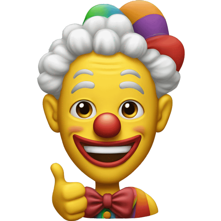 clown with thumbs up emoji