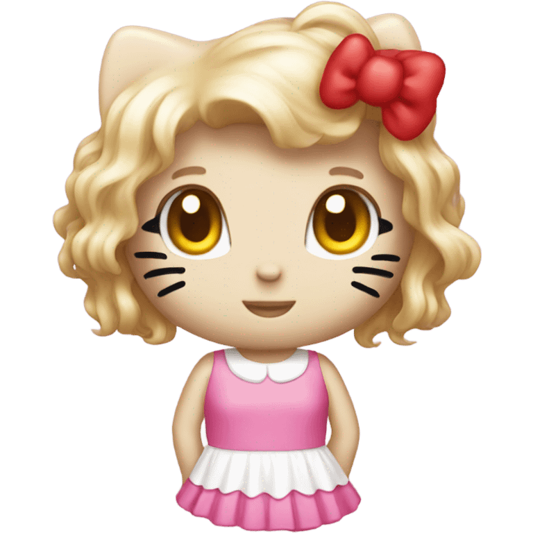 Hello Kitty with hair  emoji