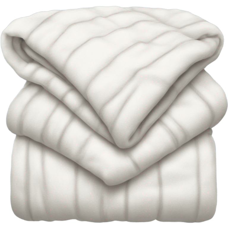 White folded blanket emoji