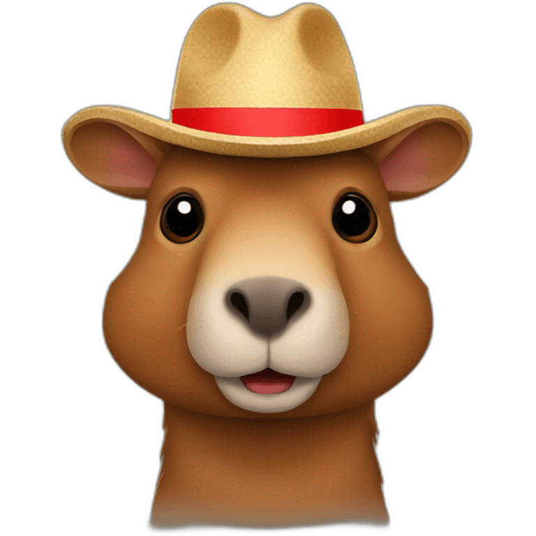 Capibara con sombrero de navidad emoji