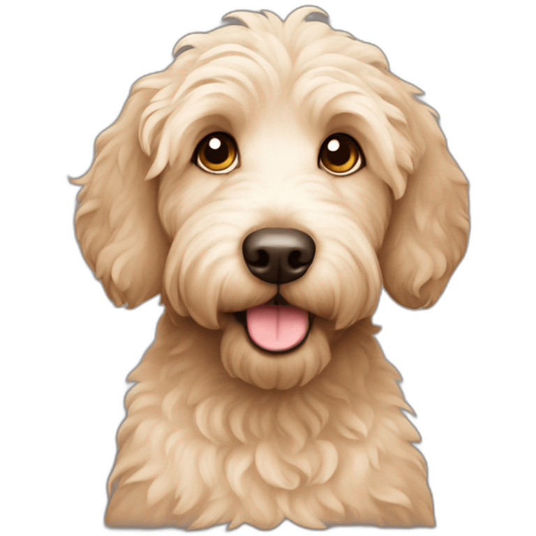 cute labradoodle  emoji