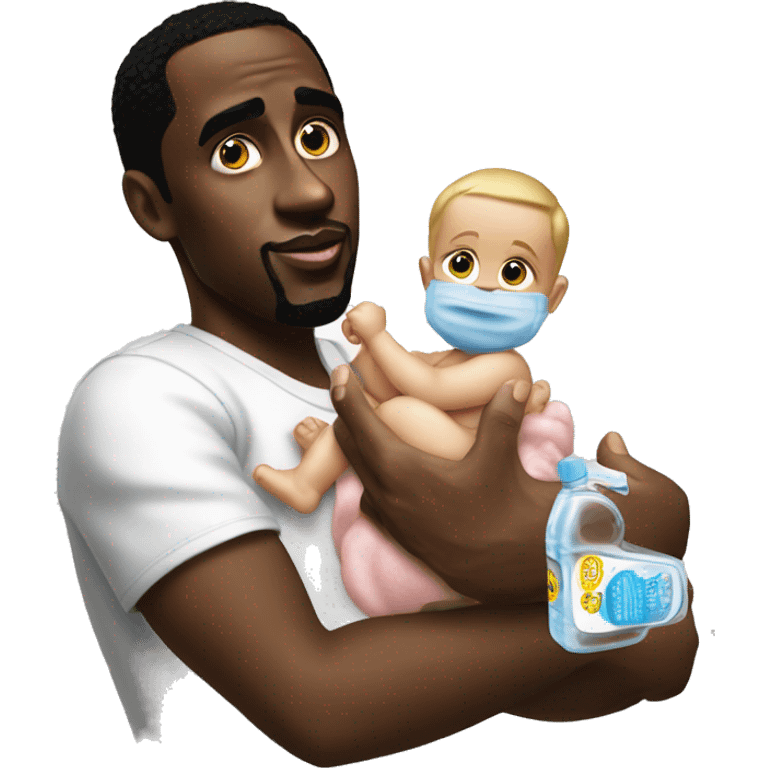 P diddy holding baby oil emoji