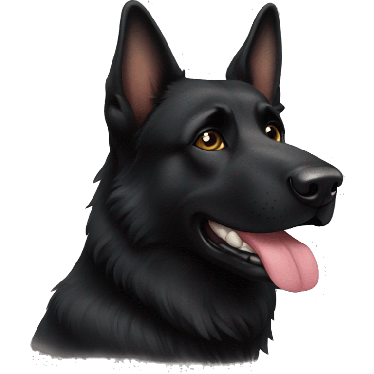 Black German shepherd  emoji