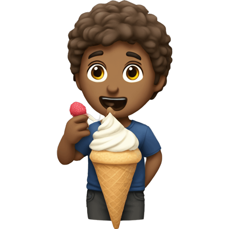 Roudolf eating ice cream  emoji