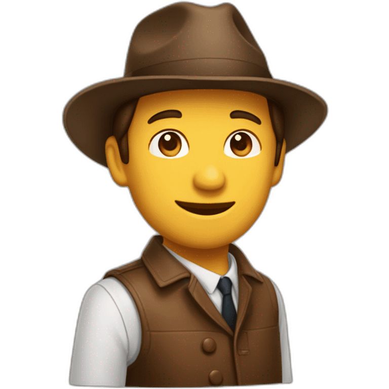 Un homme à la peau brune portant un chapeau en colère emoji