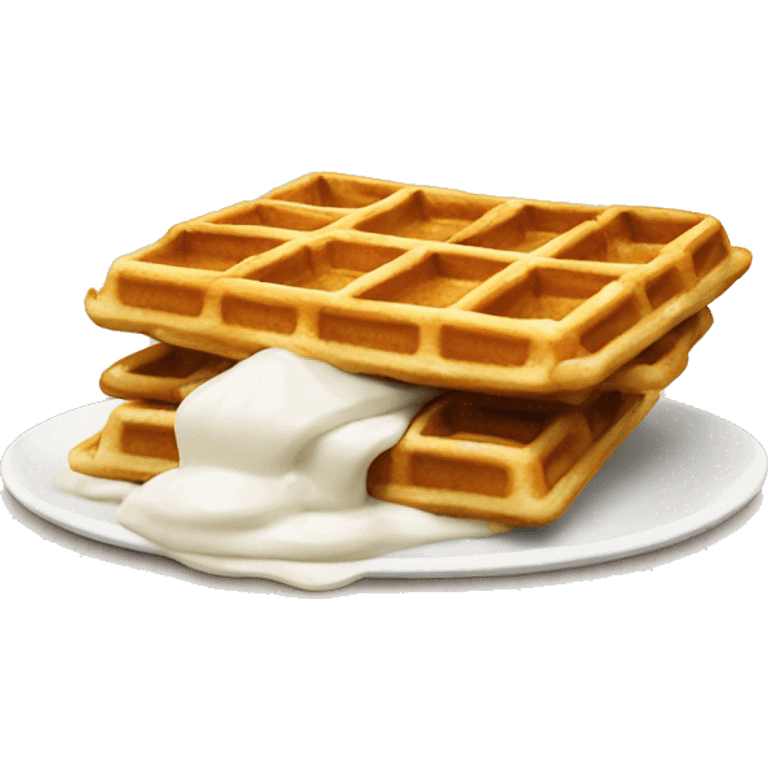 waffles with cream emoji