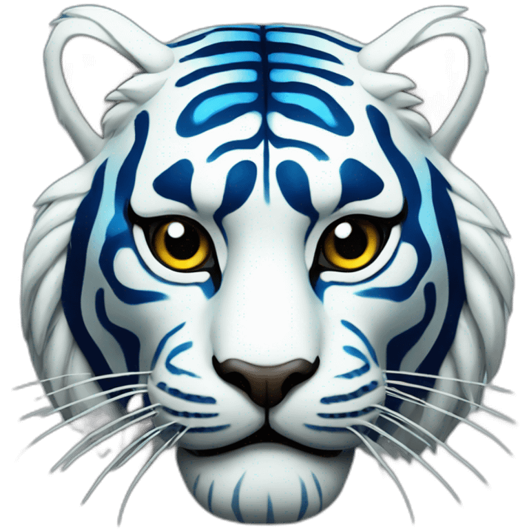 blue tiger Japanese mask emoji