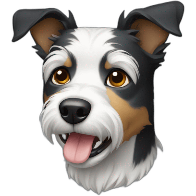 black-coated mongrelized terrier emoji