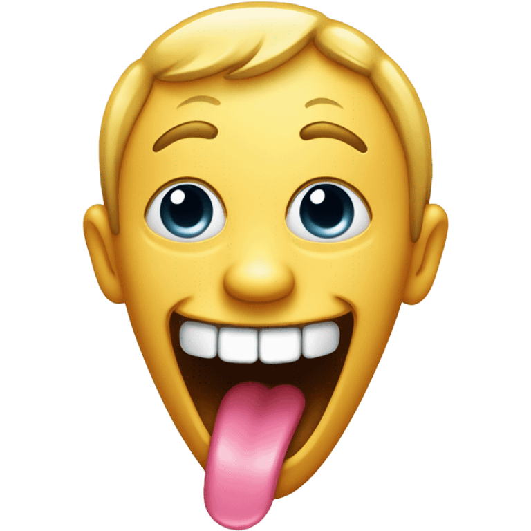 Emoji with wet tongue out emoji