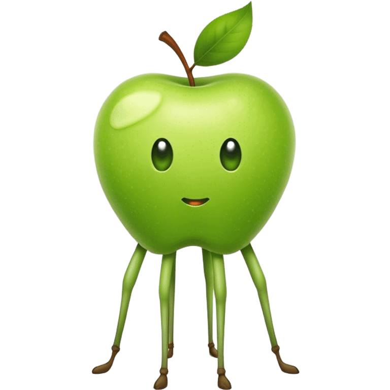 sussy green apple with long legs  emoji