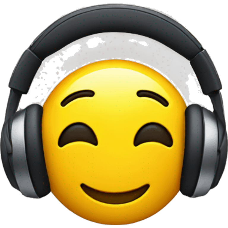 sony headphones with smiley face emoji emoji