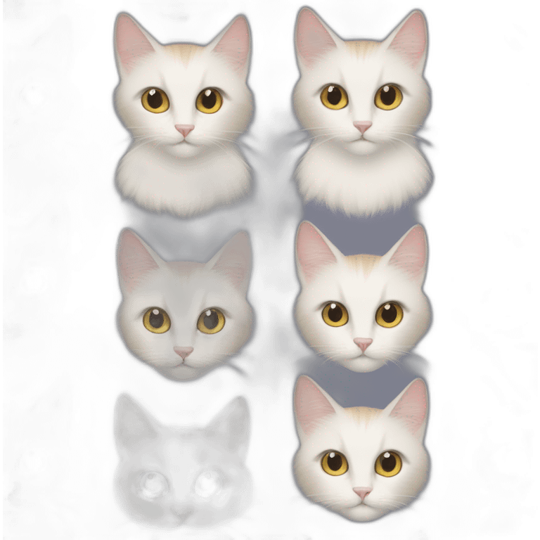 White somali cat with almond eyes and rouse nose  emoji