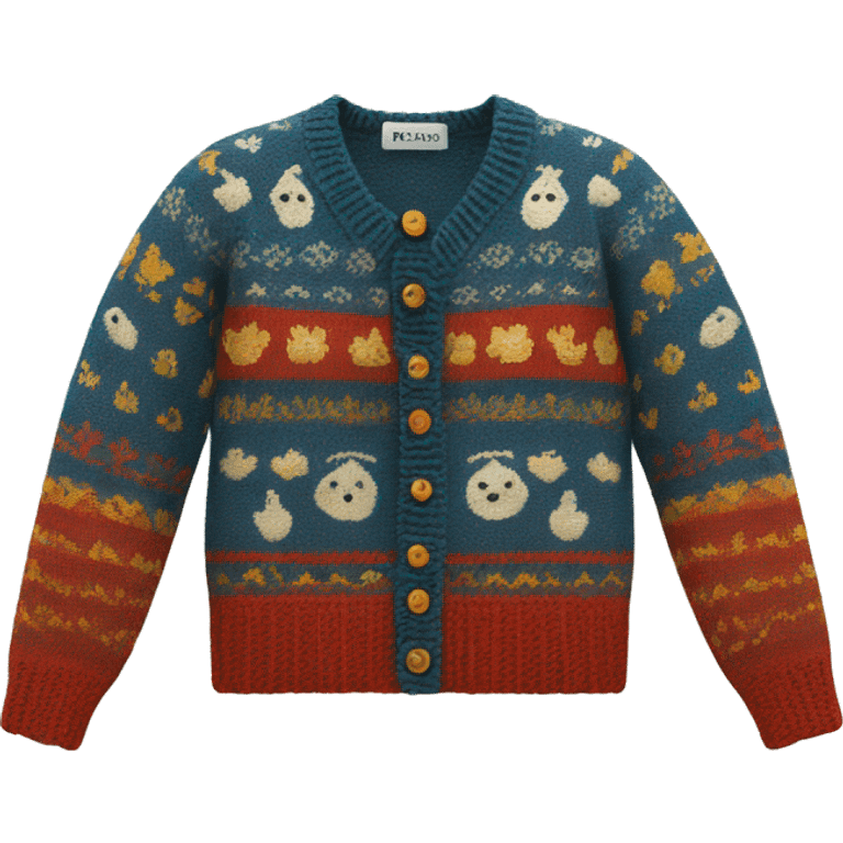 folklore knit cardigan  emoji