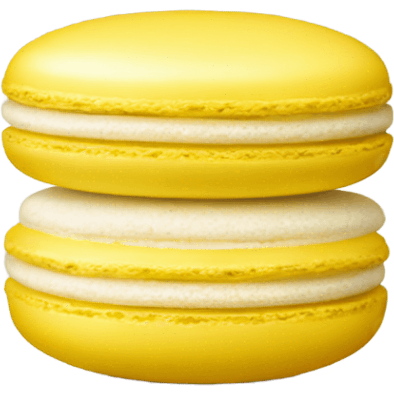 one yellow macaron  emoji