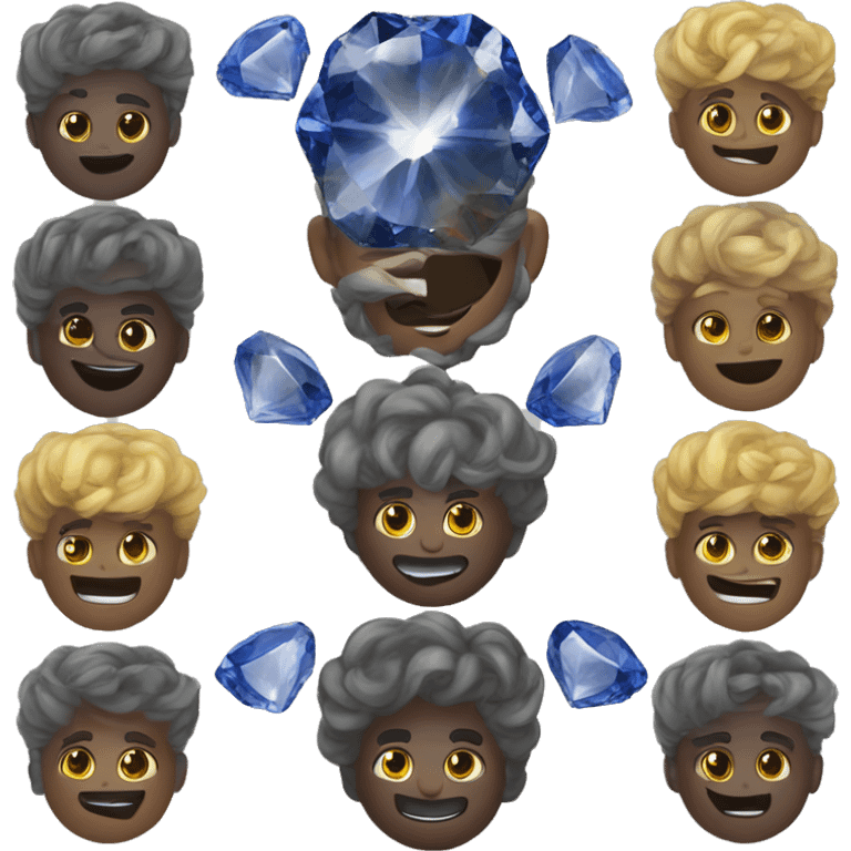 curonne avec plusieurs sapphire emoji