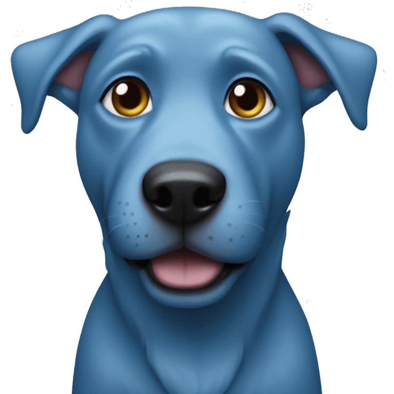 a blue dog emoji