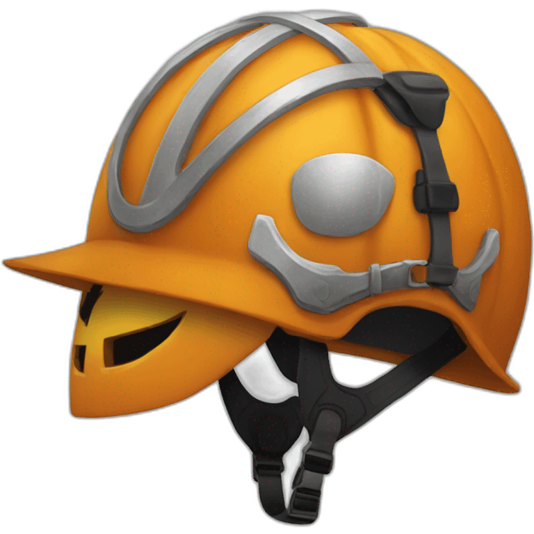 pumpkin in a helmet emoji