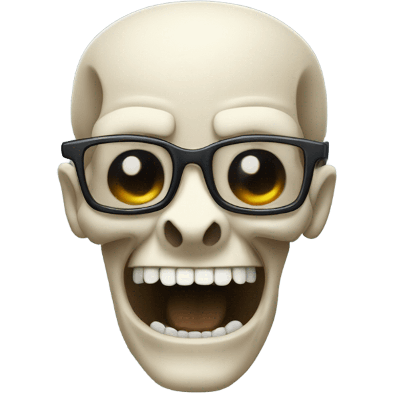 skull nerd emoji emoji