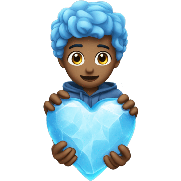 Heart blu ice emoji