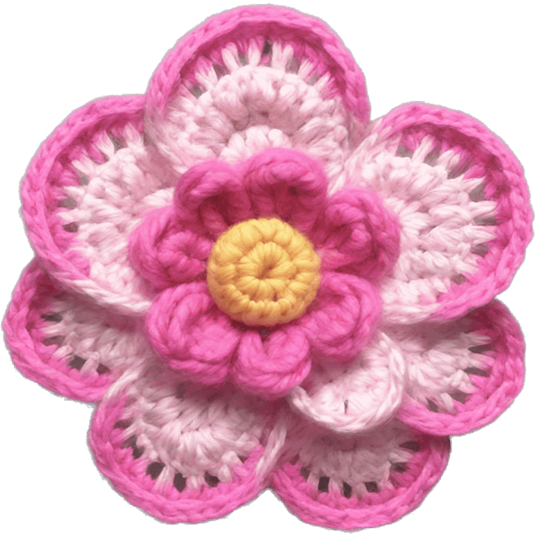 Pnk crochet flower emoji