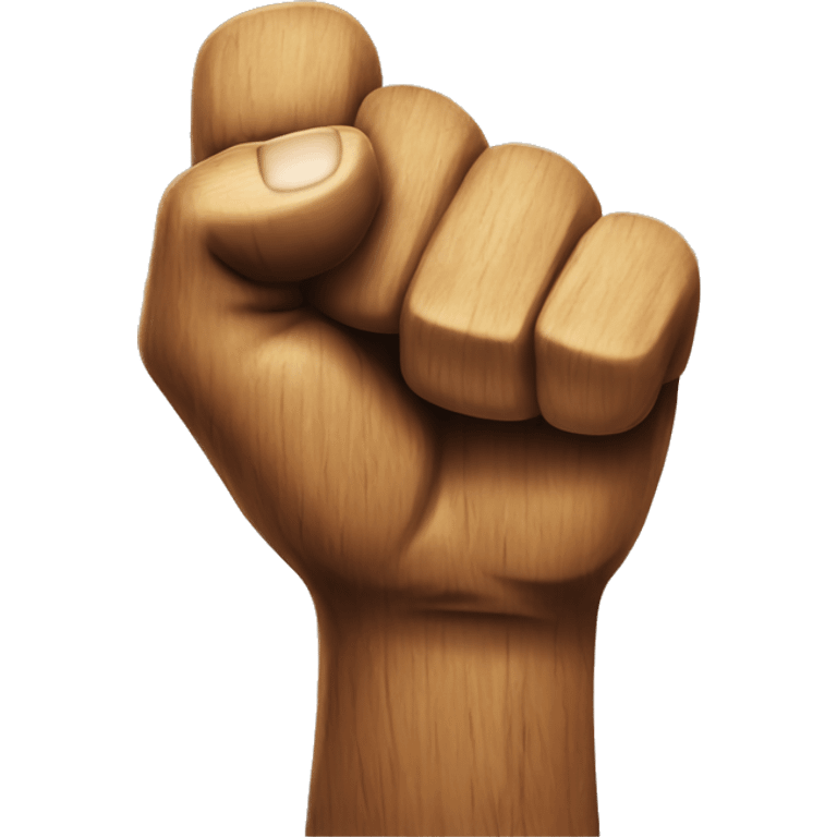  Wood with a knocking fist emoji