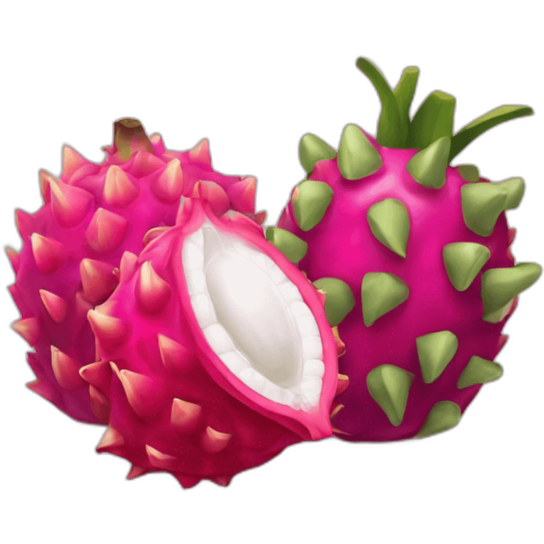 lychee and dragonfruit emoji