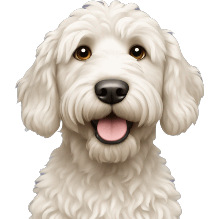 Labradoodle white emoji