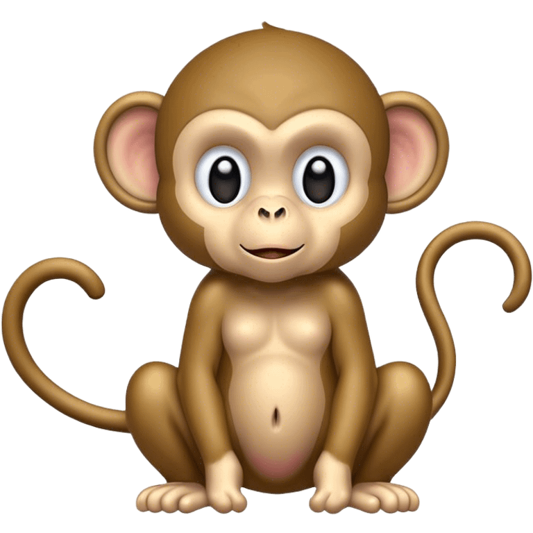 Monkey with booty cheeks out emoji