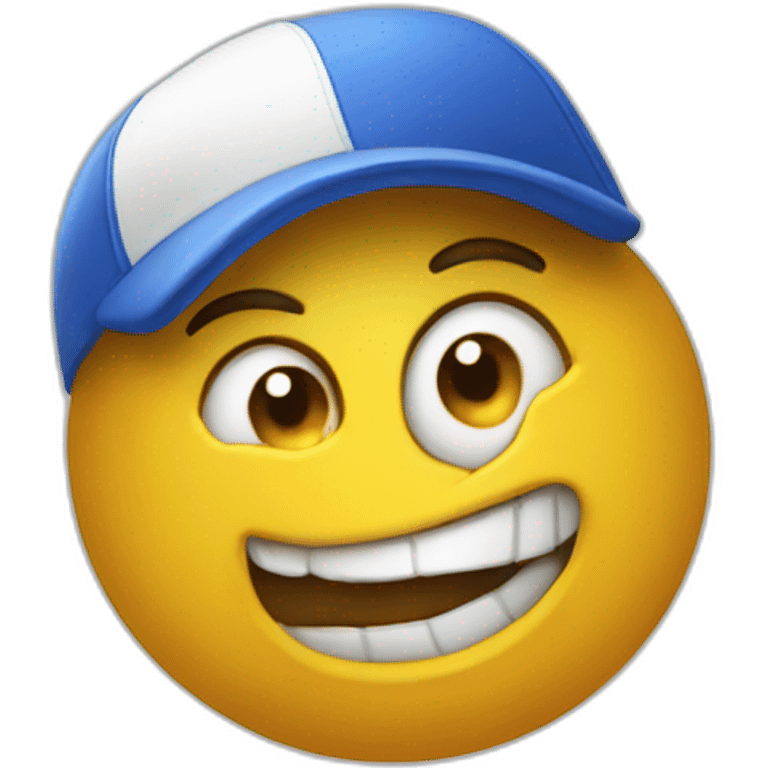 Silly baseball emoji