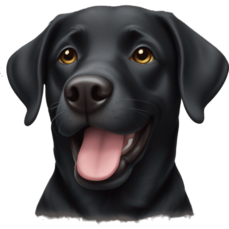 happy Black lab emoji