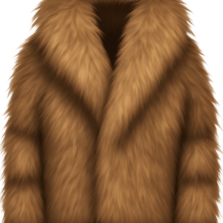 Long brown fur coat emoji