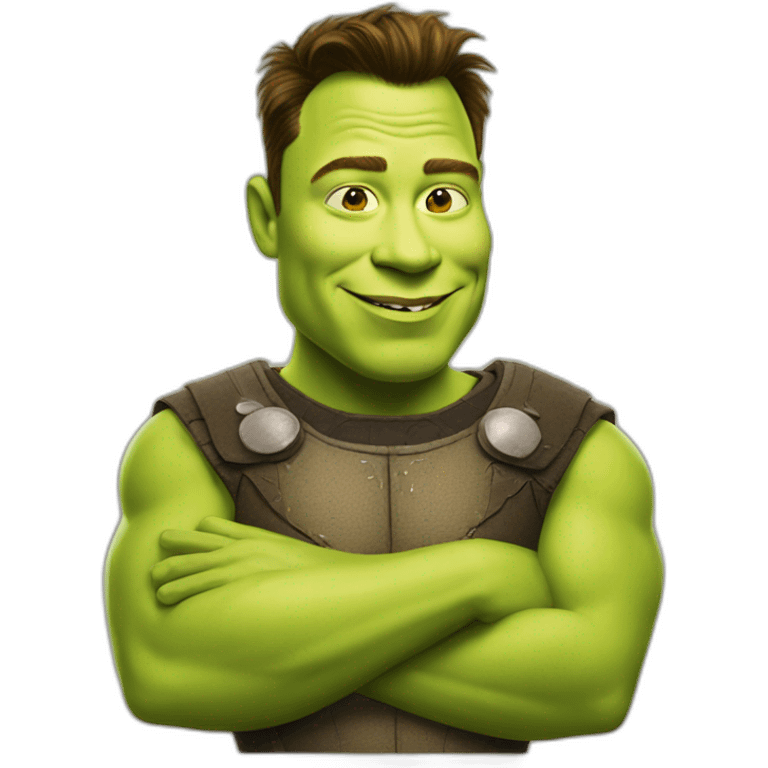 Elon musk as shrek emoji