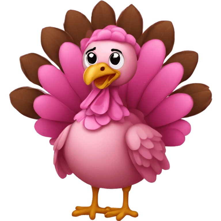 Pink turkey emoji