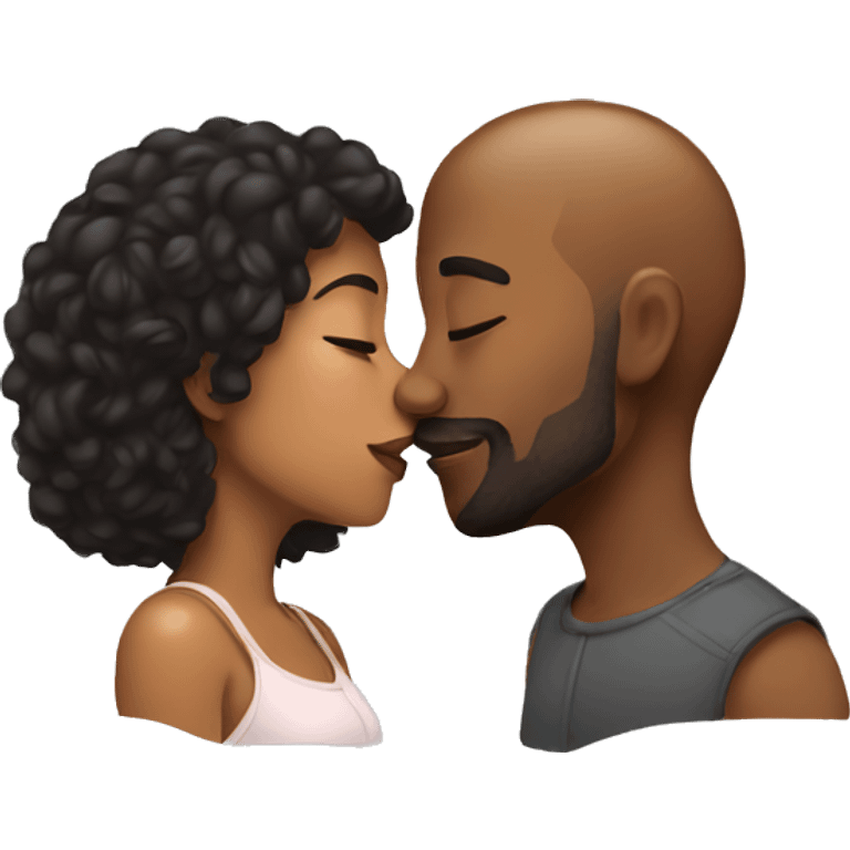 Cute Couple kissing emoji