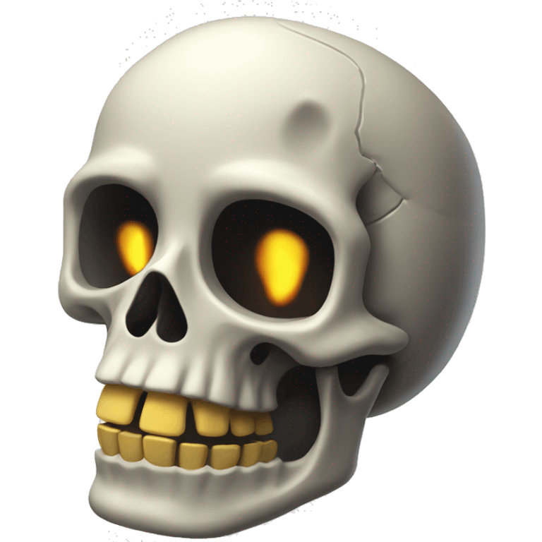 Skeleton head imploding emoji