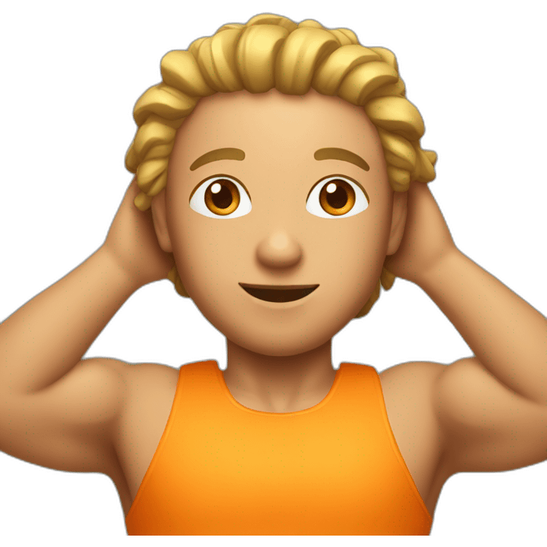 orange gym person emoji