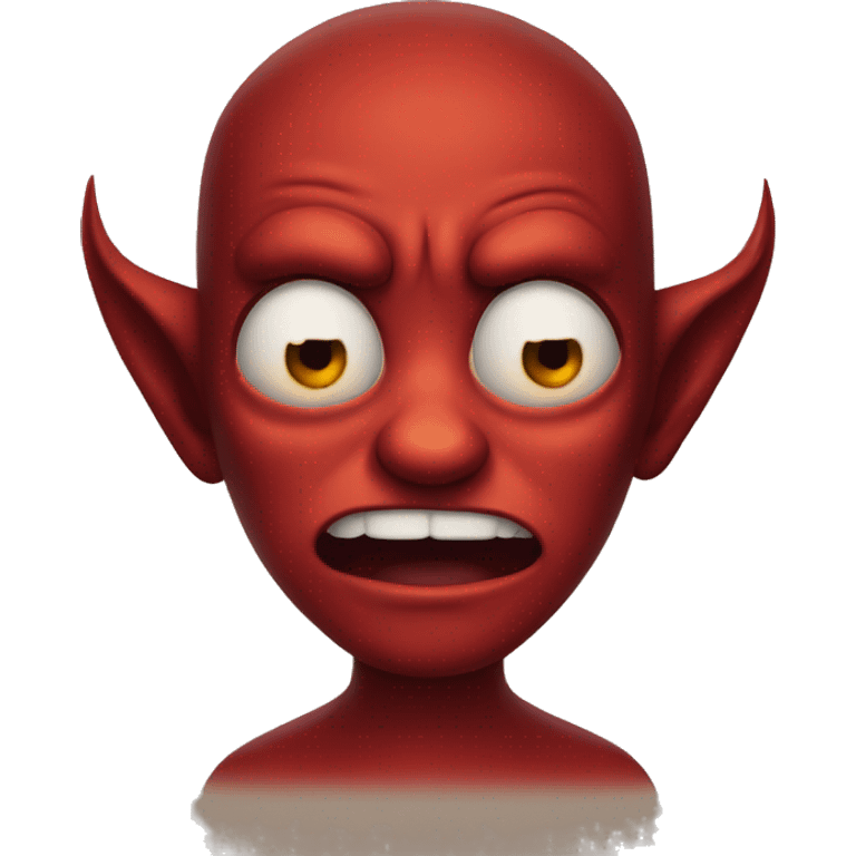 Devil with crying face emoji