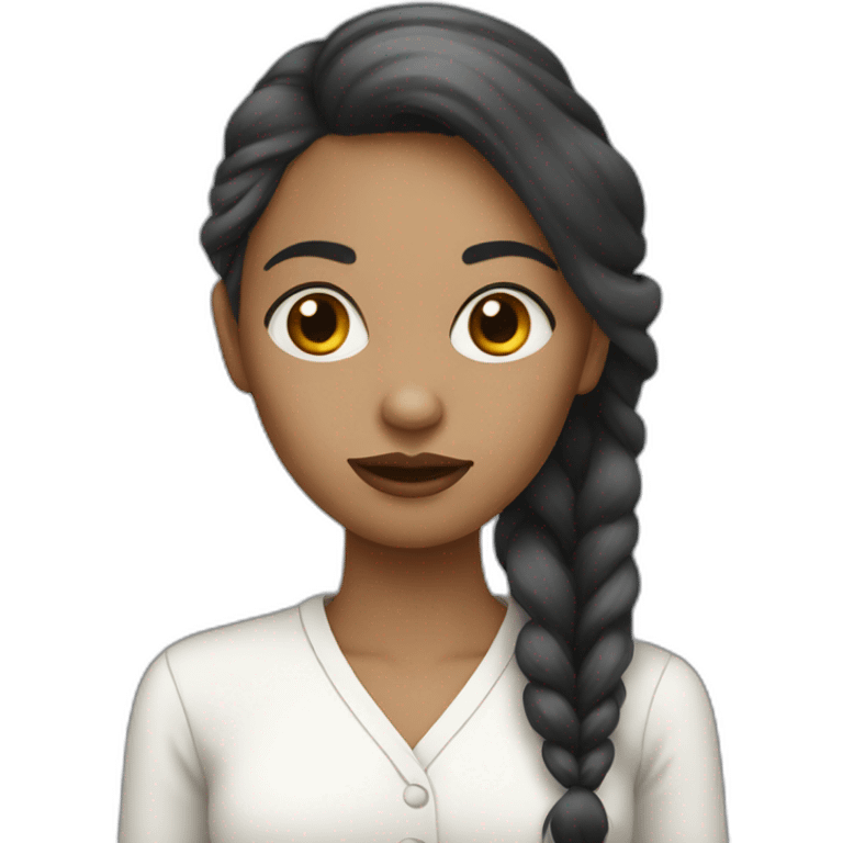 Femme noir avec albinisme emoji