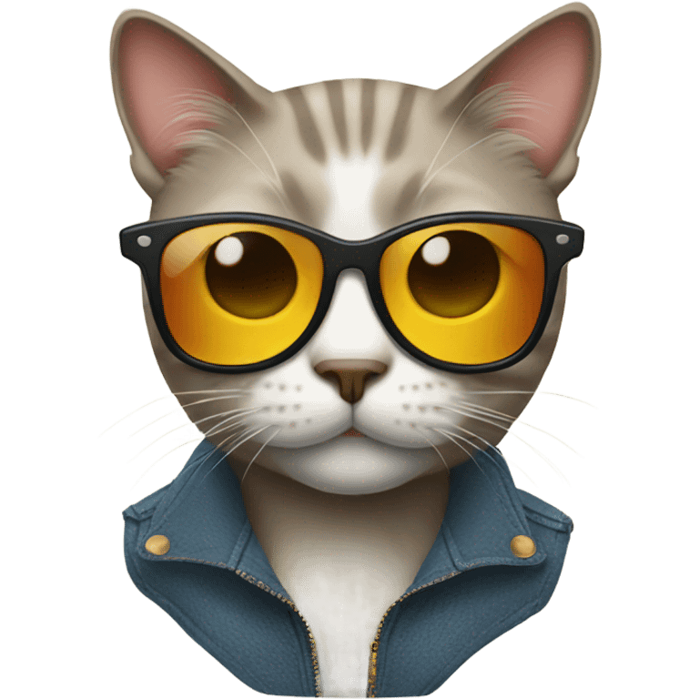 Cat with sunglasses emoji