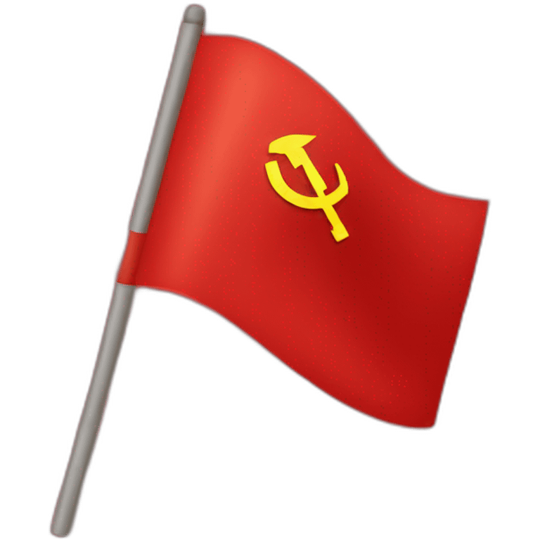 Red flag with communism emblem emoji