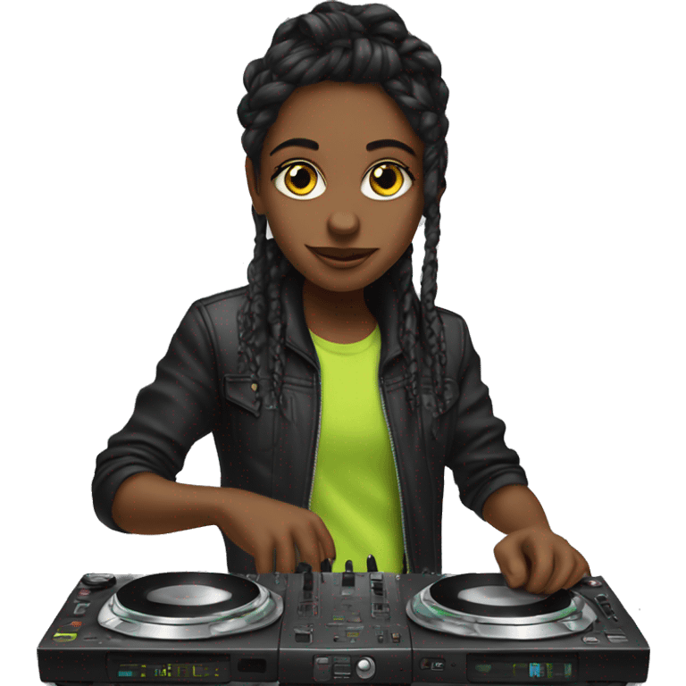 Dj whit girl emoji