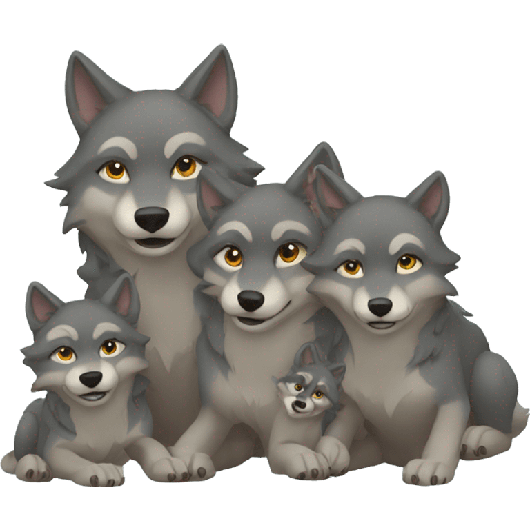 wolf family emoji