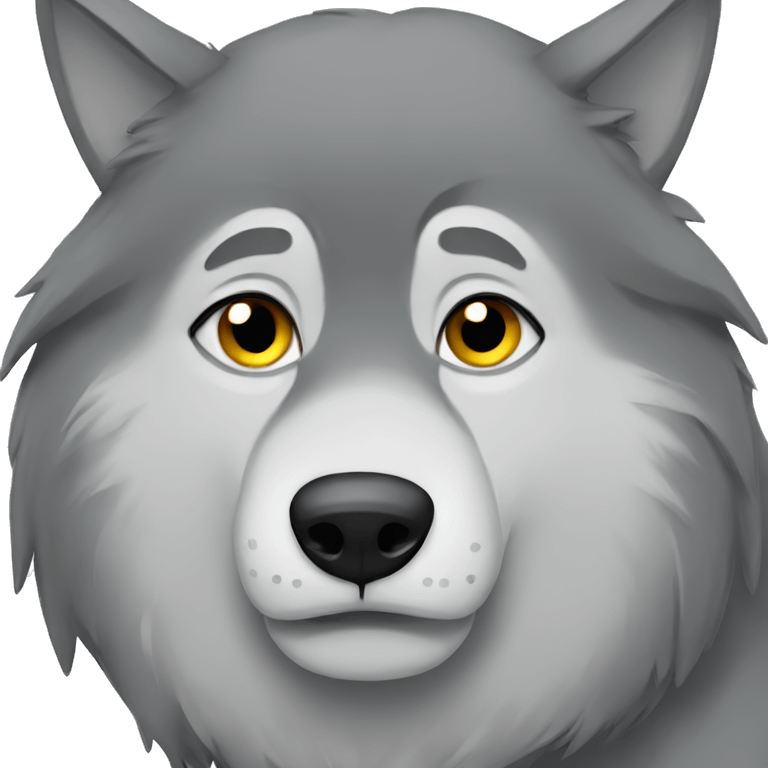 Sad wolf emoji