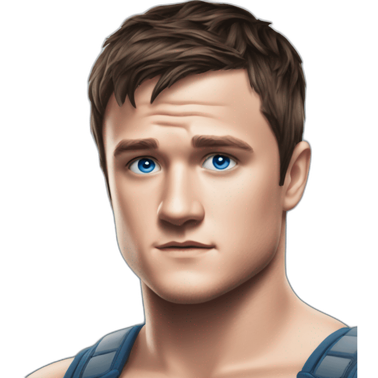 Josh Hutcherson muscular and blue eyes emoji