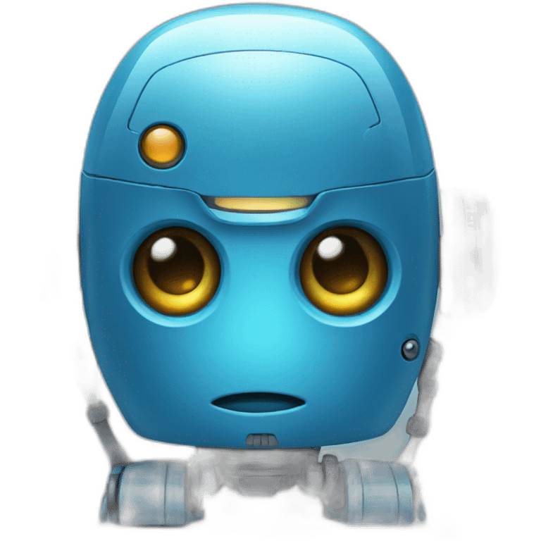 cute small blue robot emoji