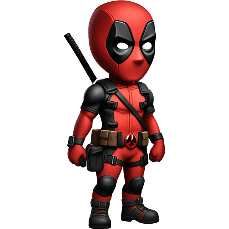 Cute deadpool character full body emoji