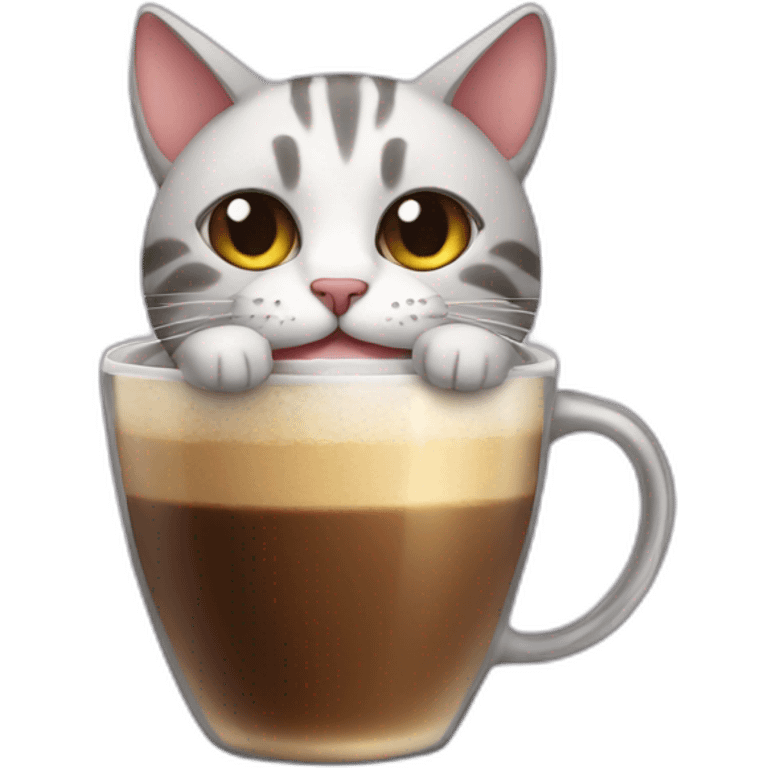 cat drink coffee emoji