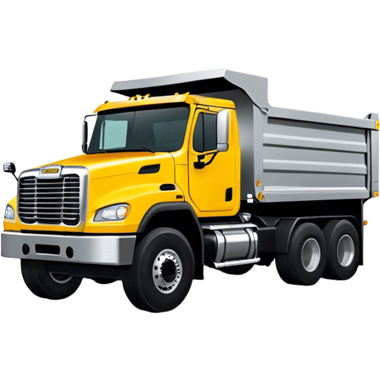 Dump Truck - Freightliner 114SD (Model Year: 2022) (Iconic colour: Yellow with black and silver) emoji